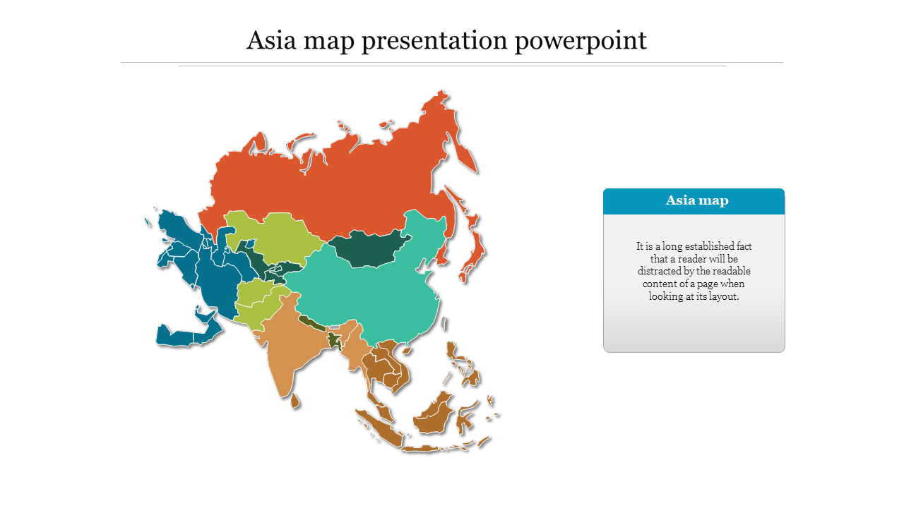 Colorful Asia Map Presentation Powerpoint